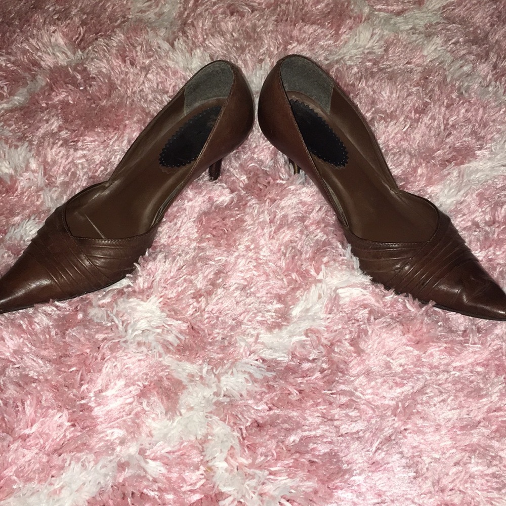 Leather with leather soles.